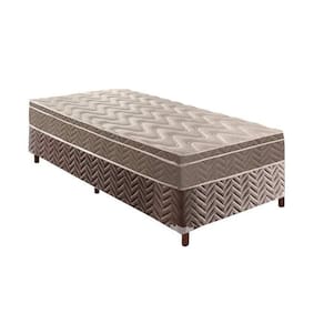 Cama Box Solteiro: Colchão Ortopédico Paropas D33/Ep + Base Rústico Brown(88X188)