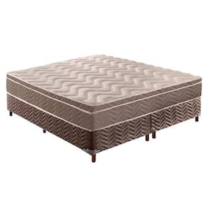 Cama Box Queen: Colchão Espuma Paropas D33/Ep Anatômico + Base Rústico Brown(158X198)