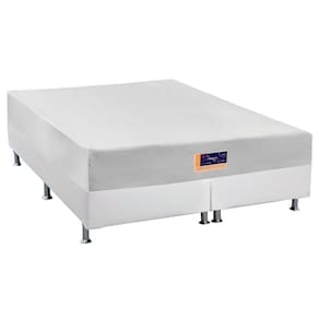 Cama Box King: Colchão Espuma Castor Vitagel Hr Visco Gel + Base Crc Courano White(193X203)