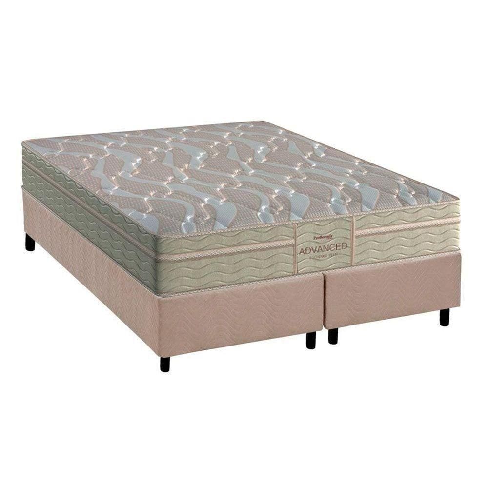 Cama Box Queen: Colchão Espuma Probel D45/Ep Advanced Tech2000 Plus + Base Crc Suede Clean(158X198)