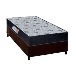 Cama Box Solteiro: Colchão Ortopédico Orthoflex Foggia Sogni Unic Face + Base Brown(88X188)