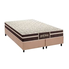 Cama Box Queen: Colchão Ortopédico Probel Guarda Costas Extra Firme + Base Crc Suede Clean(158X198)
