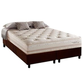 Cama Box Queen: Colchão Molas Herval Maxspring Scotland + Base Crc Suede Brown(158X198)