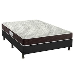 Cama Box Casal: Colchão Espuma D33 Probel Advanced + Base Crc Suede Black(138X188)