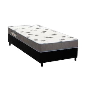 Cama Box Solteiro: Colchão Espuma D33 Ortobom Light Saúde + Base Crc Suede Black(88X188)