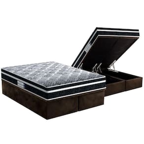 Cama Box Baú Queen: Colchão Ortopédico Probel D33/Ep Prodormir Tech1500 Plus + Base Brown(158X198)