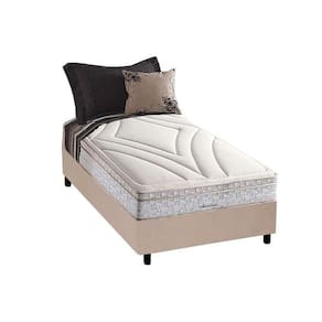 Cama Box Solteiro: Colchão Molas Herval Maxspring American + Base Crc Suede Clean(88X188)