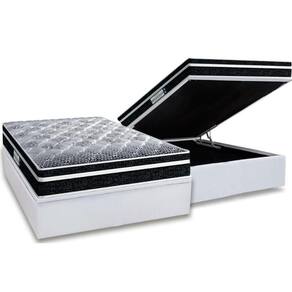 Cama Box Baú Casal: Colchão Espuma D33 Probel /Ep Prodormir Tech1500 Plus + Base White(138X188)