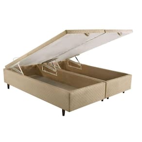 Cama Box Baú Queen Mh1439 Bordado Clean (158x198x35) - Herval