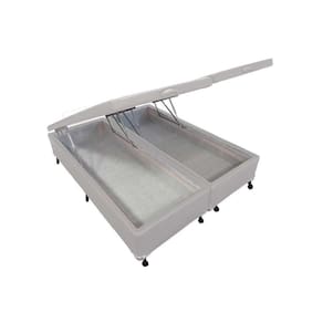 Cama Box Baú King Courano White New (193x203x35) - Castor