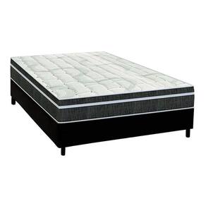 Cama Box Casal: Colchão Molas Orthoflex Bonnel Venezia + Base Crc Courano Black(138X188)