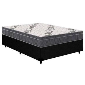 Cama Box Casal: Colchão Anatômico Ortobom D33/Ep Airtech 100 + Base Crc Courano Black(138X188)