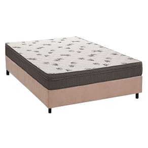 Cama Box Casal: Colchão Espuma Ortobom D45 Light Saúde + Base Crc Suede Clean(138X188)