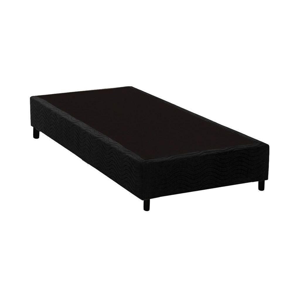Cama Box Base Solteiro Universal Suede Black (96X203X20) - Costa Rica