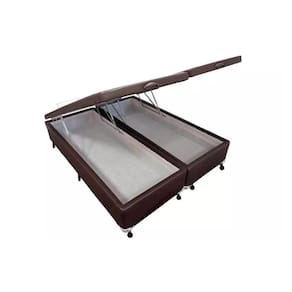 Cama Box Baú Queen Courano Brown New (158x198x35) - Castor