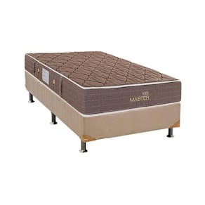 Cama Box Solteiro: Colchão Molas Bonnel Herval Suite Master Plus + Base Crc Suede Clean(88X188)