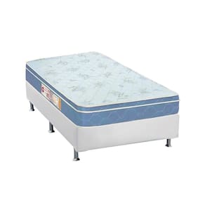 Cama Box Solteiro: Colchão Espuma D45 Castor Sleep Max + Base Crc Courano White(88X188)