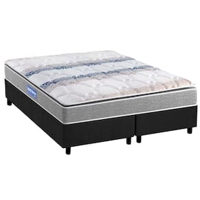 Cama Box Queen: Colchão Espuma D45 Probel Guarda Costas + Base Crc Suede Gray(158X198)