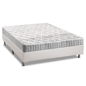 Cama Box Casal: Colchão Espuma D33 Anjos Orthosono + Base Crc Courano White(138X188)