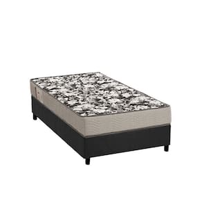 Cama Box Solteiro: Colchão Espuma Ortobom Physical Ultra Resistente + Base Crc Camurça Gray(88X188)