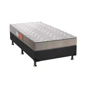 Cama Box Solteiro: Colchão Espuma Paropas D45 Pasquale Clean + Base Crc Suede Gray(88X188)