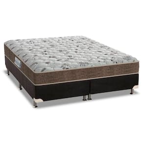 Cama Box King: Colchão Espuma D45 Probel Hiper Resistente Pró Dormir Sênior + Base Black(193X203)