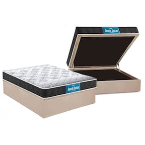 Cama Box Baú Casal: Colchão Anatômico Probel D28 / Ep Double Face + Base Clean(138X188)
