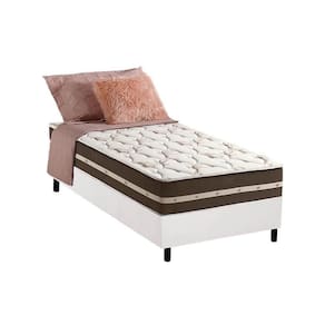 Cama Box Solteiro: Colchão Molas Anjos Superlastic Classic + Base Crc Courano White(88X188)
