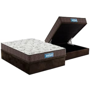 Cama Box Baú Casal: Colchão Probel D28 / Ep Guarda Costas Double Face + Base Brown(138X188)