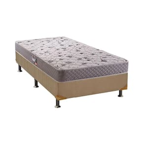 Cama Box Solteiro: Colchão Anatômico Herval D28/Ag65 Black + Base Crc Suede Clean(88X188)