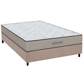 Cama Box Casal: Colchão Espuma D45 Orthoflex Genova + Base Crc Suede Clean(138X188)