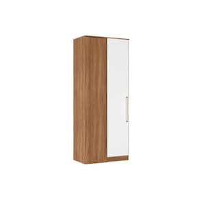 Modulado De Quarto Guarda Roupa Canto Reto C/ 1 Porta 71150k Irlanda Amendola/branco - Demóbile