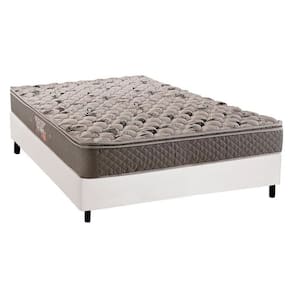 Cama Box Casal: Colchão Espuma Herval Ag65 Fort + Base Crc Suede White(138X188)