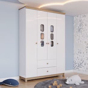 Guarda-roupa 4 Portas 2 Gavetas Sophia Espresso Móveis