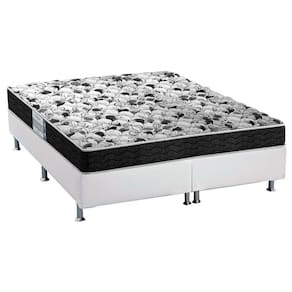 Cama Box Queen: Colchão Espuma Probel Advanced + Base Crc Courano White(158X198)