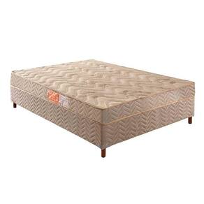 Cama Box Casal: Colchão Espuma D33 Paropas Pasquale + Base Crc Suede Clean(138X188)