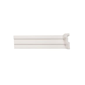 Kit com 30 Barras Rodateto de Poliestireno 6cm X 20mm Liso 60m Branco