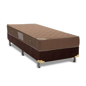 Cama Box Solteiro: Colchão Molas Bonnel Ortobom Nanolastic Orthotel+Base Brown(88X188)