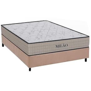 Cama Box Casal: Colchão Espuma D33 Orthoflex Milão + Base Crc Suede Clean(138X188)