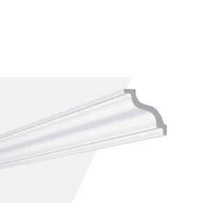 Kit com 20 Barras Rodateto de Poliestireno 7cm X 70mm Liso 40m Branco
