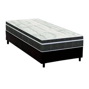 Cama Box Solteiro: Colchão Molas Bonnel Orthoflex Venezia + Base Crc Courano Black(88X188)