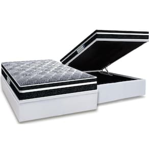 Cama Box Baú Casal: Colchão Anatômico Probel D33/Ep Tech1500 Plus + Base White(138X188)