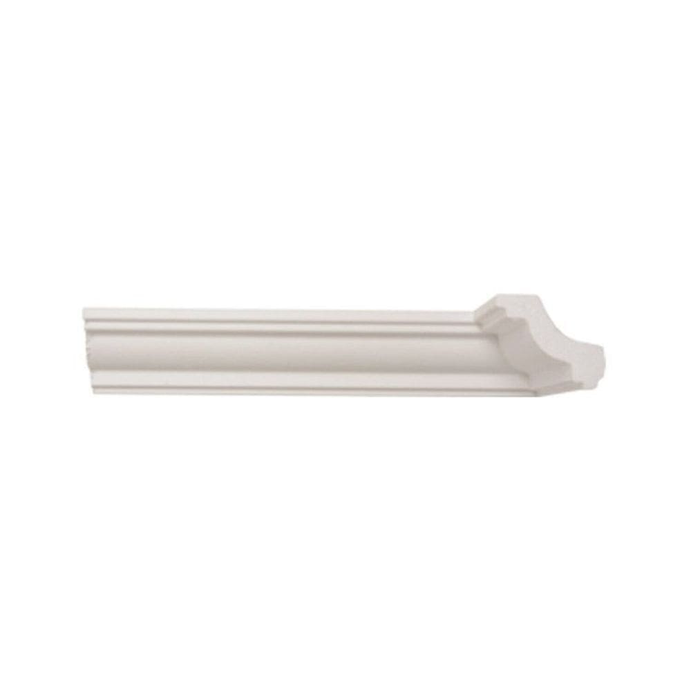 Kit com 5 Barras Rodateto de Poliestireno 4,5cm X 50mm Liso 10m Branco