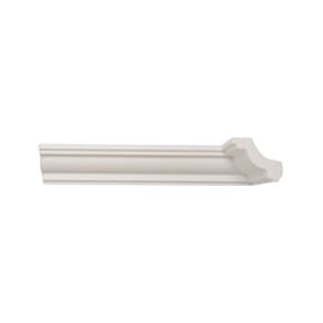 Kit com 5 Barras Rodateto de Poliestireno 4,5cm X 50mm Liso 10m Branco
