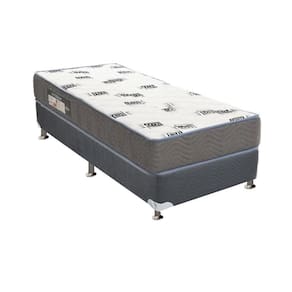 Cama Box Solteiro: Colchão Espuma D33 Ortobom Light + Base Crc Camurça Gray(88X188)