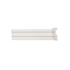 Kit com 3 Barras Rodateto de Poliestireno 6cm X 20mm Liso 6m Branco