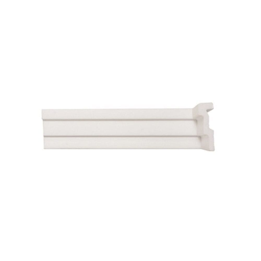 Kit com 10 Barras Rodateto de Poliestireno 6cm X 20mm Liso 20m Branco