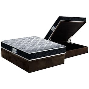 Cama Box Baú Casal: Colchão Espuma Probel D33/Eppedic Prodormir Tech1500 + Base Brown(138X188)
