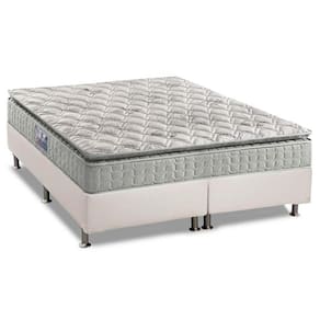 Cama Box Queen: Colchão Espuma D33 Anjos Orthosono + Base Crc Courano White(158X198)