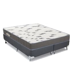 Cama Box Queen: Colchão Espuma D33 Ortobom Light + Base Crc Camurça Gray(158X198)
